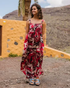 Damen Soleis Gewebtes Maxi-Kleid