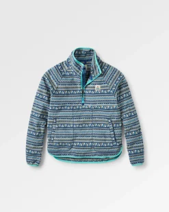 Damen Sorrel Polar Fleece – Geo Stripe Dunkles Denim