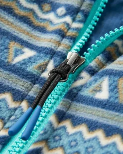 Damen Sorrel Polar Fleece – Geo Stripe Dunkles Denim