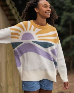 Damen Sunsets Oversized Knitted Pullover