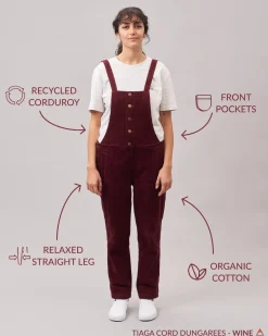 Damen Tiaga Cord Latzhosen