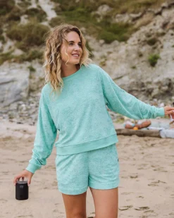 Damen Vibes Struktur Langarmshirt