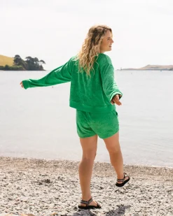 Damen Vibes Texturierte Shorts