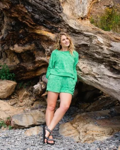 Damen Vibes Texturierte Shorts