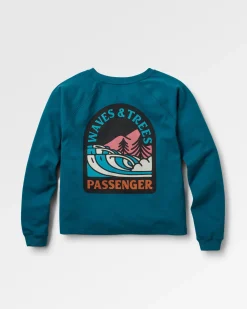 Damen Waves & Trees Sweatshirt