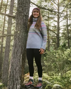 Damen Whimsical Oversized Polo Neck Strickpullover