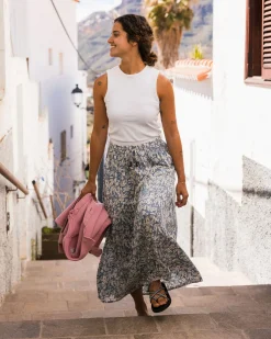 Damen Zephyr Gewebter Maxi-Rock