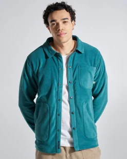 Herren Adapt Fleece Überhemd – Mediterran