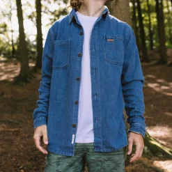 Herren Backcountry Bio-Baumwolle Denim Langarmshirt