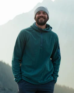 Herren Forestscape Grid Fleece Hoodie