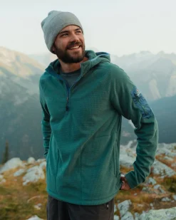 Herren Forestscape Grid Fleece Hoodie
