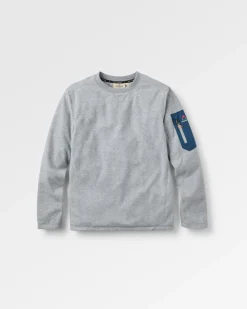 Herren Forestscape Grid Fleece Crew