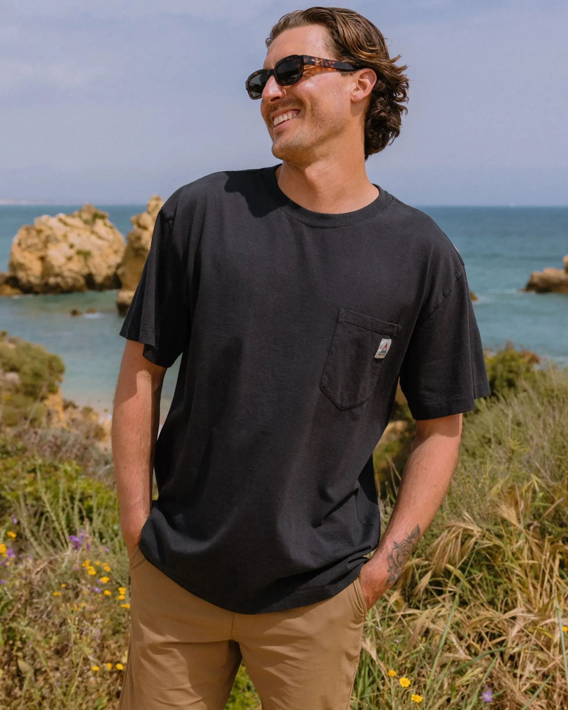 Herren Heritage Natürliches Relaxed Fit T-Shirt