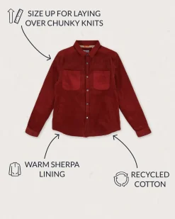 Herren Kodiak Sherpa gefüttertes Cord Overshirt