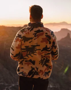 Herren Offroad Sherpa-Fleece mit halbem Reißverschluss