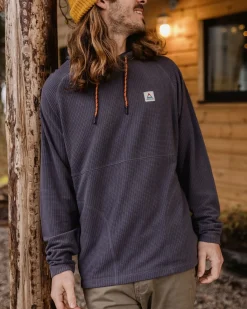 Herren Point Grid Polar Fleece Hoodie