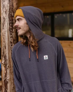 Herren Point Grid Polar Fleece Hoodie