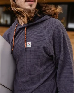 Herren Point Grid Polar Fleece Hoodie