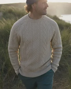 Herren Sandbar Kabelstrickpullover