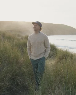 Herren Sandbar Kabelstrickpullover