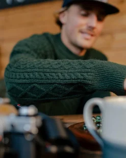 Herren Sandbar Kabelstrickpullover
