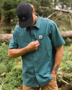Herren Traveller Kurzarm-Stretchhemd