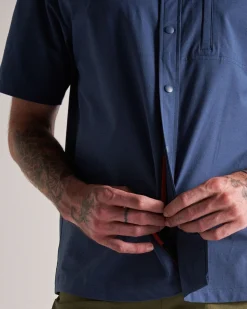 Herren Traveller Kurzarm-Stretchhemd
