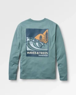 Herren Waves & Trees Bio-Baumwolle Langarmshirt