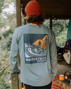 Herren Waves & Trees Bio-Baumwolle Langarmshirt