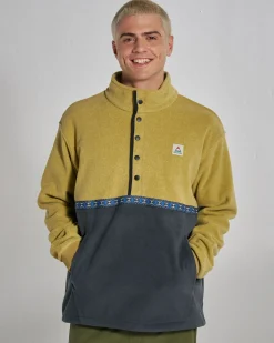 Herren Woodlander Polar Fleece – Warmes Beige-Meliert/Anthrazit