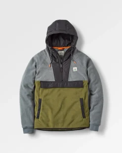 Herren Woodland Kapuzenpullover aus Polarfleece mit 1/2 Reißverschluss
