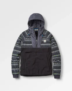 Herren Woodland Kapuzenpullover mit 1/2 Reißverschluss aus Polarfleece