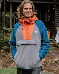 Herren Woodland Kapuzenpullover mit 1/2 Reißverschluss aus Polarfleece