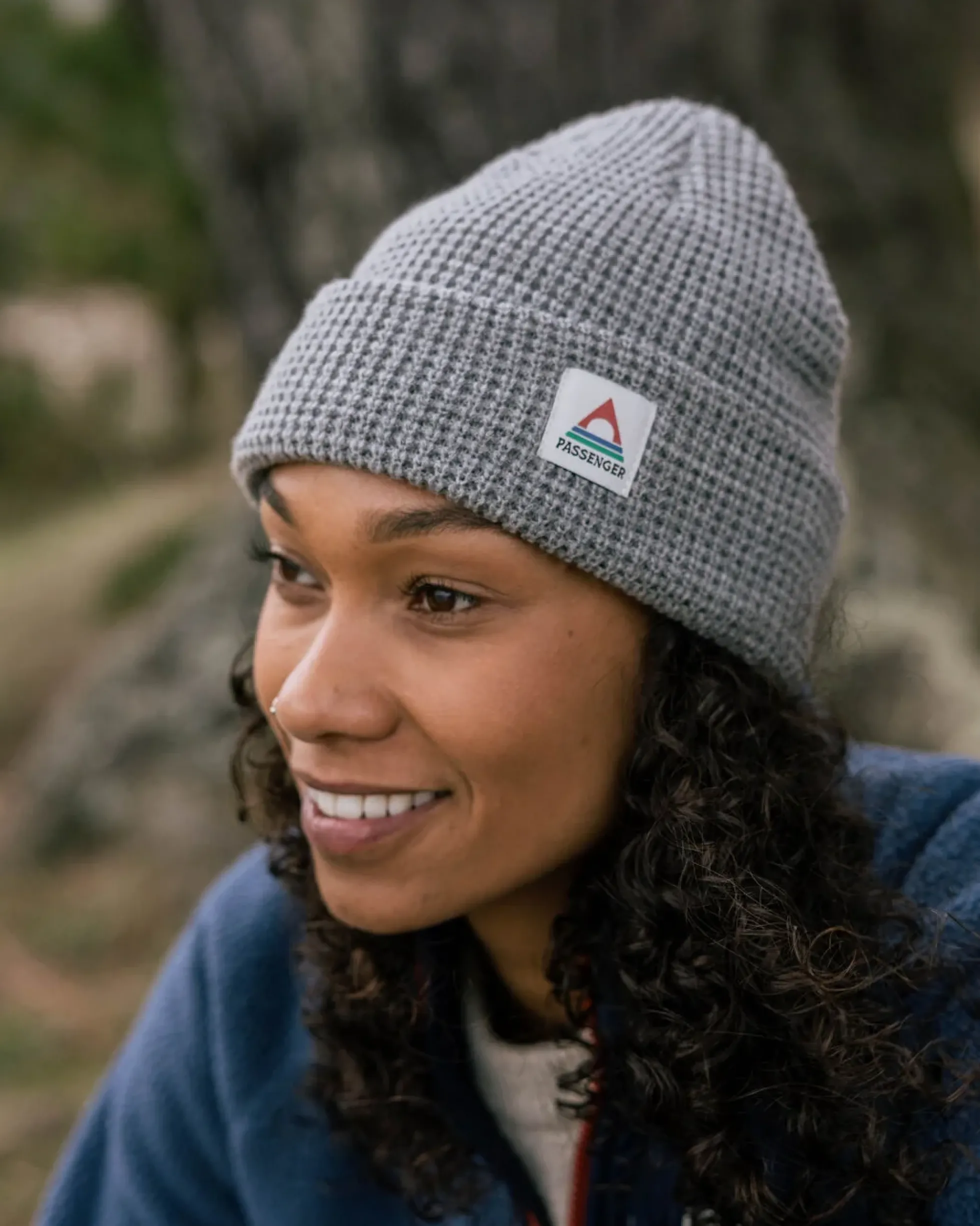 Moss Doppellagige Waffle-Beanie