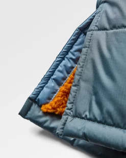 Waves Surf-Poncho mit Sherpa-Futter – Faded Denim/Storm Grey
